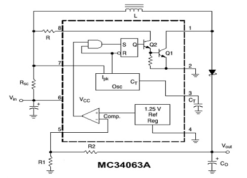MC34063升压电路图 