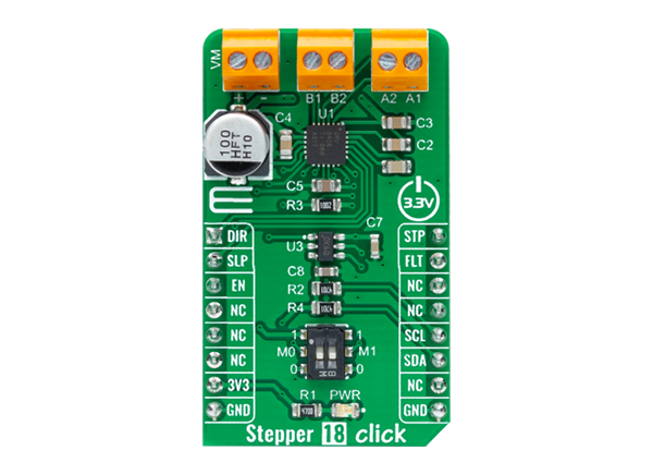 Mikroe Stepper 18 click的介绍、特性、及应用