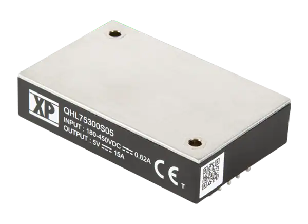 XP Power QHL75 75W底板冷却DC-DC转换器的介绍、特性、及应用