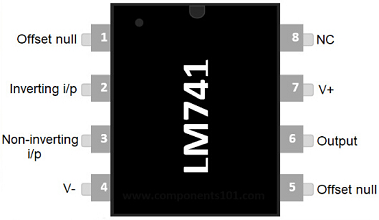 LM741运算放大器芯片的中文资料：参数、引脚图及功能、封装、原理图、特点、作用及功能、和使用方法详解