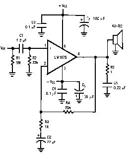 LM1875典型应用电路图