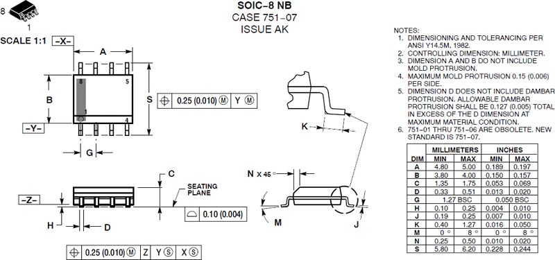 NCP1623封装 (SOIC-8)