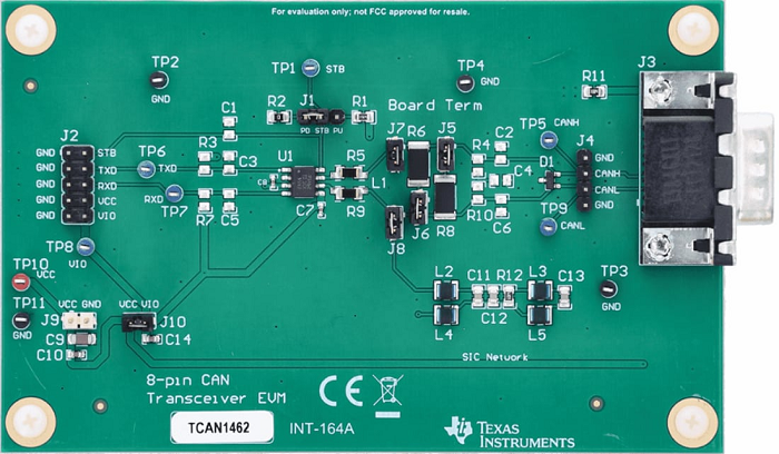 TCAN1462EVM 电路板布局