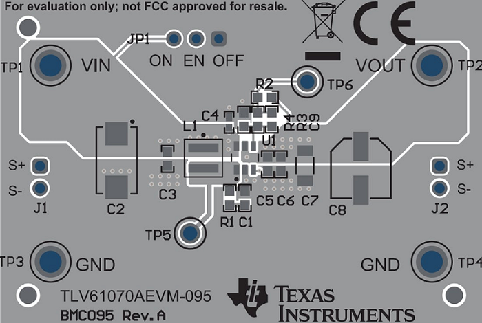 TLV61070AEVM-095 电路板布局结构