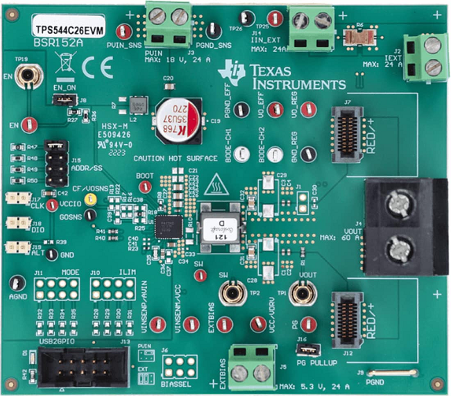 TPS544C26EVM 电路板布局结构