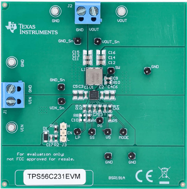 TPS56C231EVM 电路板布局结构