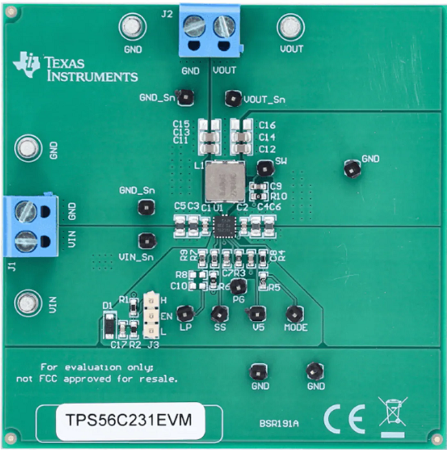 TPS56C231EVM 电路板布局结构