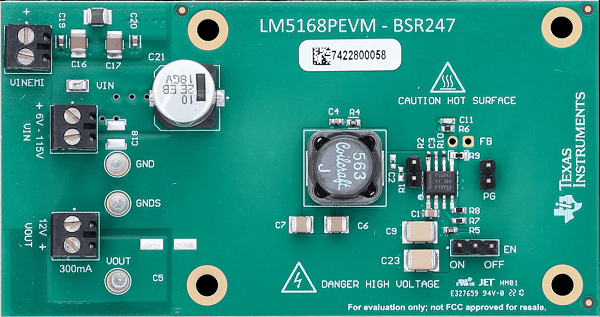 LM5168PEVM 电路板布局结构