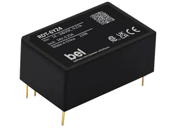 Bel Power Solutions RDT-6Y系列6W DC-DC转换器的介绍、特性、及应用