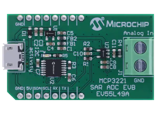 Microchip Technology EV55L49A MCP3221评估板的介绍、特性、及应用