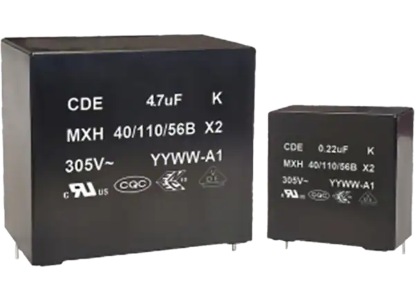 康奈尔Dubilier (CDE) MXH抑制电容器的介绍、特性、及应用