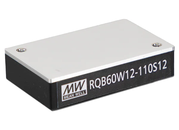 MEAN WELL RQB60W12四分之一砖铁路DC-DC转换器的介绍、特性、及应用