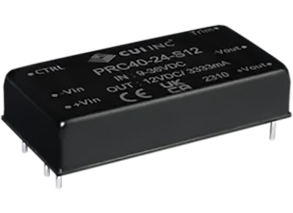 CUI公司PRC40W DC-DC转换器的介绍、特性、及应用