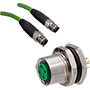 M12 D-Code连接器和电缆组件的介绍、特性、及应用