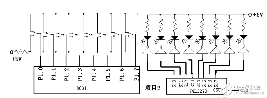 74LS273数据地址锁存器扩展I/O输出端口的设计