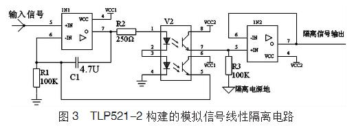TLP521构建的模拟信号线性隔离电路