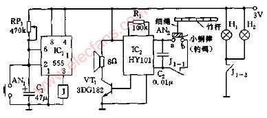 电子钓鱼游戏电路图