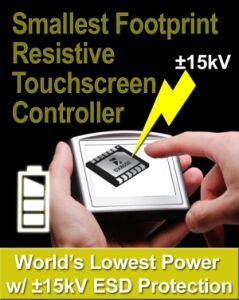 Semtech推出提供±15kV静电防护的触摸屏控制器