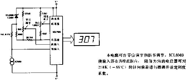 基本数字温度计电路图