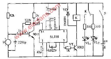 SL517声控开关电路图