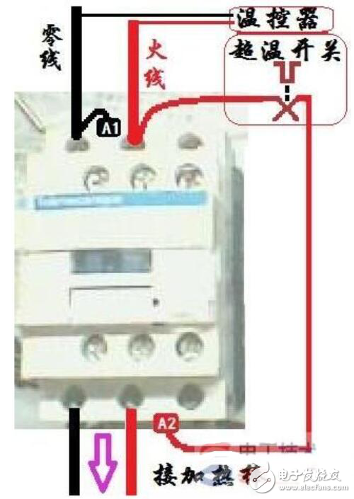 220V接触器实物接线图
