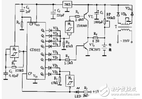 脉冲充电器电路图（二）-电子元器件