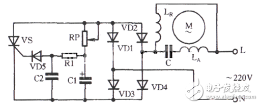 晶闸管调速电路图（一）-电子元器件