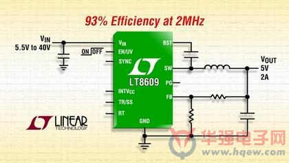 凌力尔特推出2A、42V 输入同步降压型开关稳压器LT8609