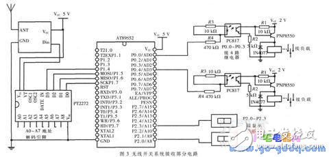 无线开关系统接收部分电路-电子元件