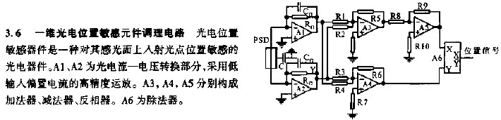 一罐光电位置敏感元件调理电路