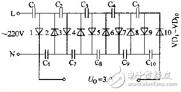 晶体二极管-电容十倍升压电路-电子元件