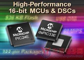 微芯发布更大空间的dsPIC DSC和PIC24单片机
