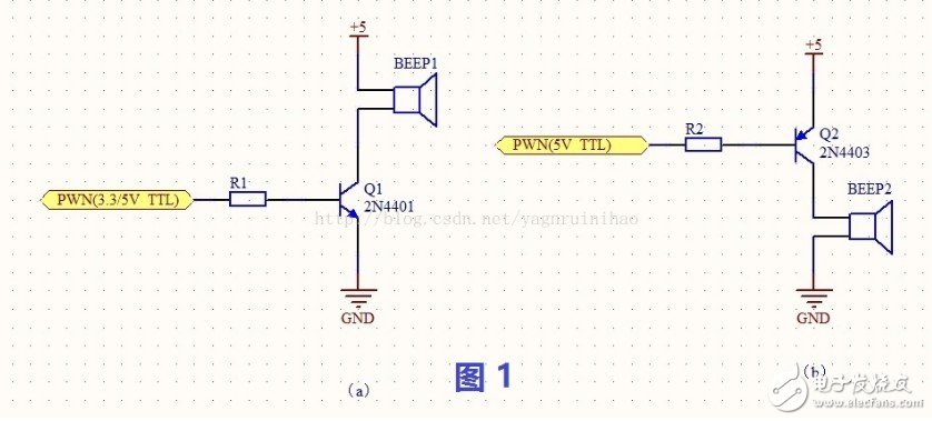 蜂鸣器连接到三极管的集电极