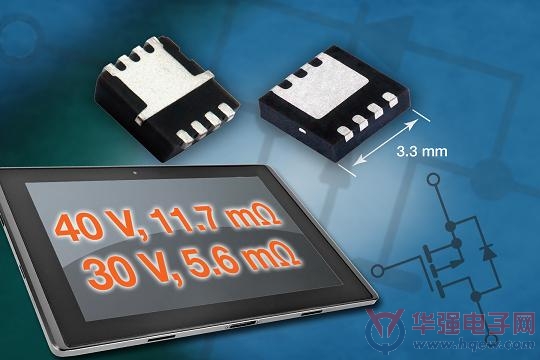 Vishay PowerPAK封装MOSFET扩充Gen III P沟道产品