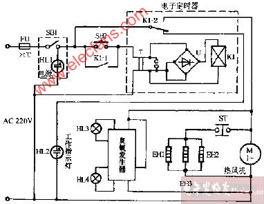 新达WGD-360高温 臭氧电子消毒柜电路图