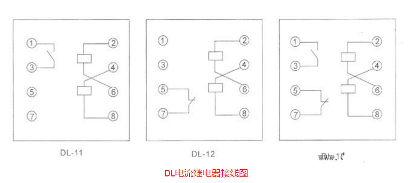 DL电流继电器接线图