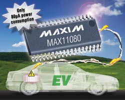 Maxim电池保护器件为混合动力车和电动车节省80%BMS成本
