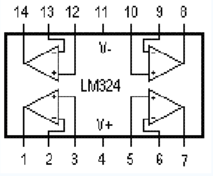 lm324n引脚图各脚电压图片