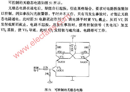 可控制的无稳态电路