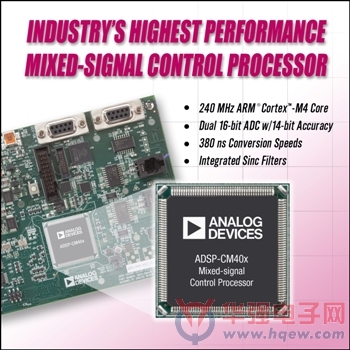 ADI推出ADSP-CM40X树立混合信号控制处理器新标杆