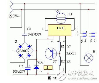 简单的路灯自控电路图（四）-电子元器件