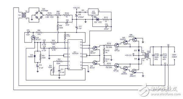 简单的逆变器电路图分析PWM逆变器电路的工作原理