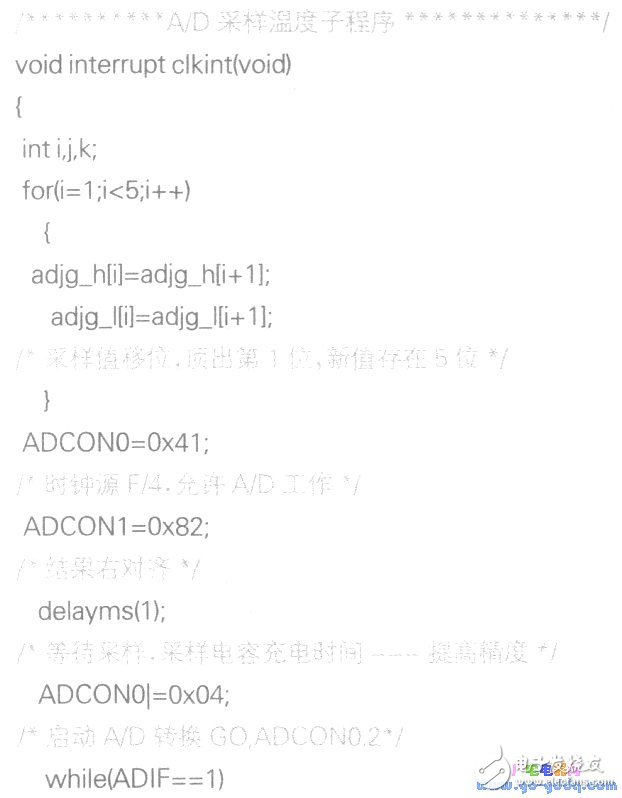 A／D采样温度的子程序（一）-电子元器件