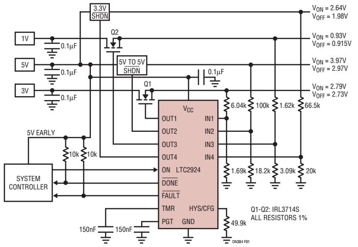 采用外部 N 沟道 MOSFET 的典型应用