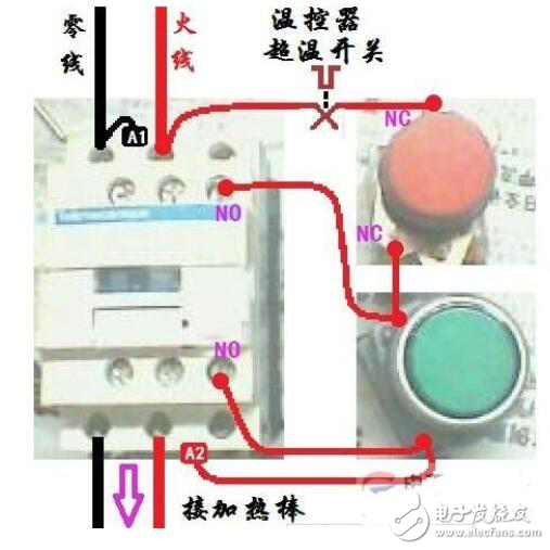 220V接触器实物接线图