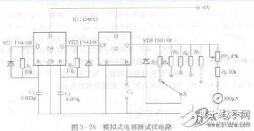 模拟式电容测试仪电路-IC交易网
