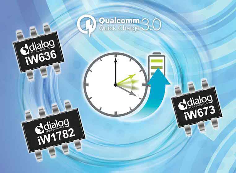 Dialog的QC3.0芯片组扩大其快速充电市场上的领先地位