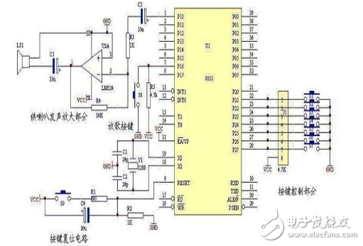 简易电子琴设计电路图-电子元器件网上商城