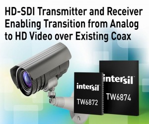 Intersil推出新款HD-SDI发射器和接收器