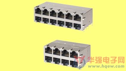 Molex推出启用了PoE+功能的千兆多端口磁性RJ45模块